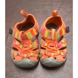 KEEN Newport H2 Toddler Sandals Orange Rainbow Strappy Water Shoes Size 5 Beach